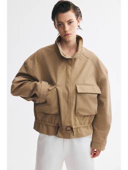 H&M - Women Beige Oversized Utility Jacket