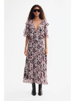 H&M - Women Multi-Color Flounced Plisse Dress