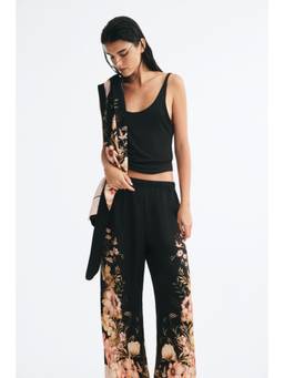 H&M - Women Black Viscose-Blend Pull-On Pant
