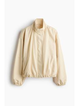 H&M - Women Yellow Balloon-Sleeved Funnel-Collar Jacket