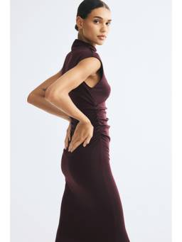 H&M - Women Red Sleeveless Turtleneck Dress