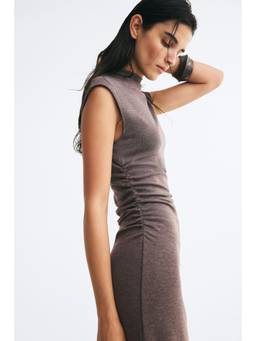 H&M - Women Brown Sleeveless Turtleneck Dress