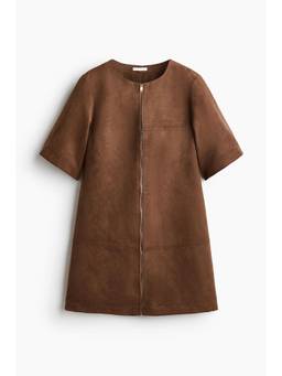 H&M - Women Brown Zip-Through A-Line Dress