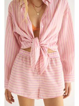 H&M - Women Pink Cotton Beach Shorts