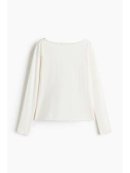 H&M - Women White Boat-Neck Top