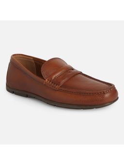 Aldo - Prose Leather Tan Solid Slip On Moccasins