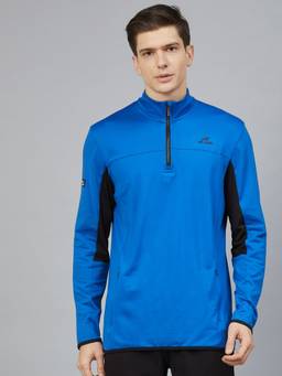 Alcis - Men Blue Solid Training Sweatshirt