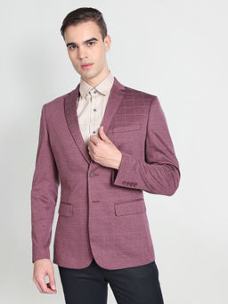 Arrow - Windowpane Check Heathered Knit Blazer