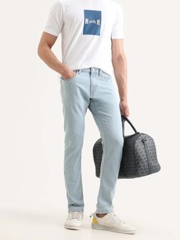 Rare Rabbit - Blue Solid Slim Jeans