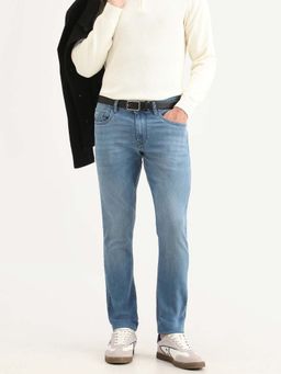 Rare Rabbit - Blue Solid Slim Jeans