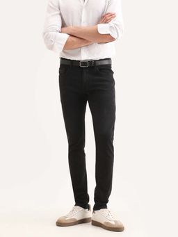 Rare Rabbit - Black Solid Slim Jeans