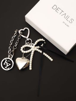Kazo - Silver Tie Bag Charm
