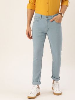 The Indian Garage Co - Men Slim Fit Solid Mid-Rise Jeans