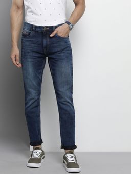 The Indian Garage Co - Men Slim Fit Solid Mid-Rise Stretchable Jeans