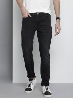 The Indian Garage Co - Men Slim Fit Solid Mid-Rise Stretchable Jeans