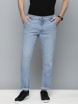 The Indian Garage Co - Men Slim Fit Solid Mid-Rise Stretchable Jeans
