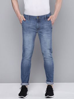 The Indian Garage Co - Men Slim Fit Solid Mid-Rise Stretchable Jeans