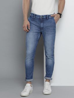 The Indian Garage Co - Men Slim Fit Solid Mid-Rise Stretchable Jeans