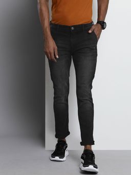 The Indian Garage Co - Men Slim Fit Solid Mid-Rise Stretchable Jeans