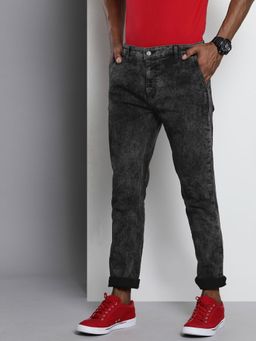The Indian Garage Co - Men Slim Fit Solid Mid-Rise Stretchable Jeans