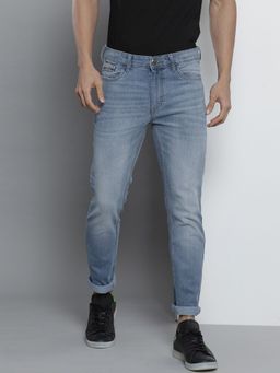 The Indian Garage Co - Men Slim Fit Solid Mid-Rise Stretchable Jeans