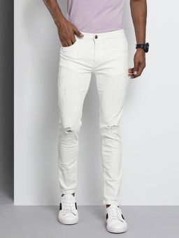 The Indian Garage Co - Men Slim Fit Solid Mid-Rise Stretchable Jeans