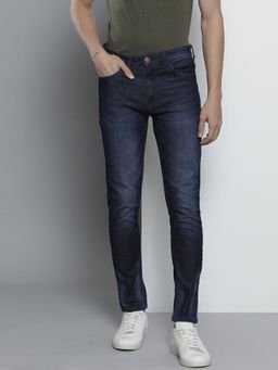 The Indian Garage Co - Men Slim Fit Solid Mid-Rise Stretchable Jeans