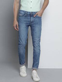 The Indian Garage Co - Men Slim Fit Solid Mid-Rise Stretchable Jeans