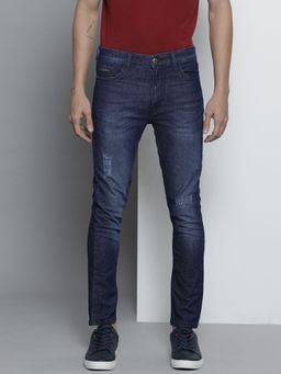 The Indian Garage Co - Men Slim Fit Solid Mid-Rise Stretchable Jeans
