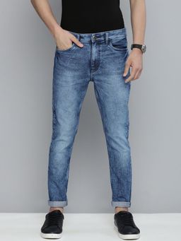 The Indian Garage Co - Men Slim Fit Solid Mid-Rise Stretchable Jeans
