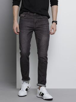 The Indian Garage Co - Men Slim Fit Solid Mid-Rise Stretchable Jeans