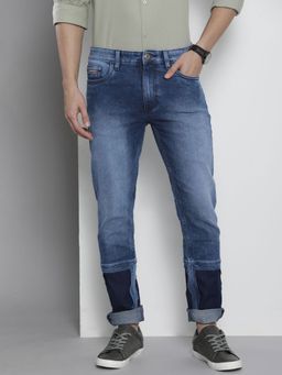 The Indian Garage Co - Men Regular Fit Solid Mid-Rise Stretchable Jeans