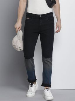 The Indian Garage Co - Men Slim Straight Fit Solid Mid-Rise Stretchable Jeans