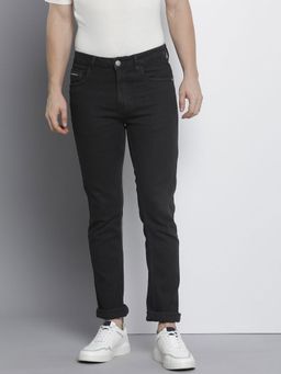 The Indian Garage Co - Men Slim Straight Fit Solid Mid-Rise Stretchable Jeans