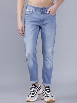 The Indian Garage Co - Men Slim Fit Solid Mid-Rise Jeans