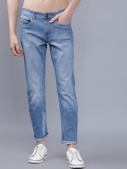 The Indian Garage Co - Men Slim Fit Solid Mid-Rise Jeans