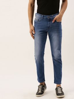 The Indian Garage Co - Men Slim Fit Solid Mid-Rise Jeans