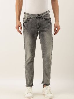 The Indian Garage Co - Men Slim Fit Solid Mid-Rise Jeans