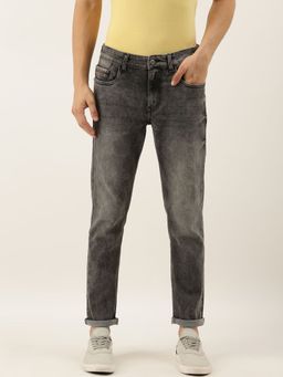 The Indian Garage Co - Men Slim Fit Solid Mid-Rise Jeans