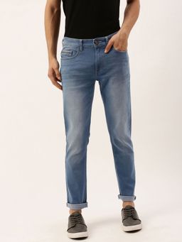 The Indian Garage Co - Men Slim Fit Solid Mid-Rise Jeans