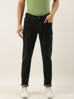 The Indian Garage Co - Men Slim Fit Solid Mid-Rise Jeans