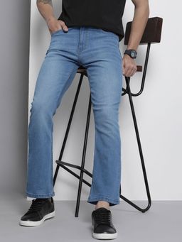 The Indian Garage Co - Men Straight Solid Mid-Rise Stretchable Jeans