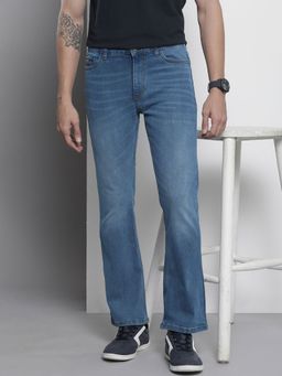 The Indian Garage Co - Men Straight Solid Mid-Rise Stretchable Jeans