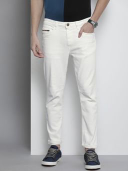 The Indian Garage Co - Men Regular Fit Solid Mid-Rise Stretchable Jeans