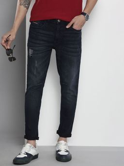 The Indian Garage Co - Men Regular Fit Solid Mid-Rise Stretchable Jeans