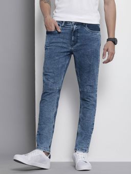 The Indian Garage Co - Men Regular Fit Solid Mid-Rise Stretchable Jeans