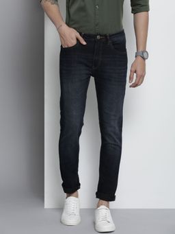 The Indian Garage Co - Men Skinny Fit Solid Mid-Rise Stretchable Jeans