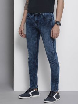 The Indian Garage Co - Men Skinny Fit Solid Mid-Rise Stretchable Jeans