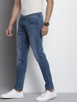 The Indian Garage Co - Men Skinny Fit Solid Mid-Rise Stretchable Jeans