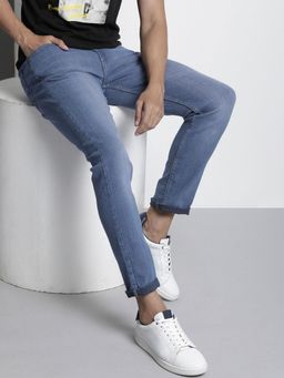 The Indian Garage Co - Men Skinny Fit Solid Mid-Rise Stretchable Jeans
